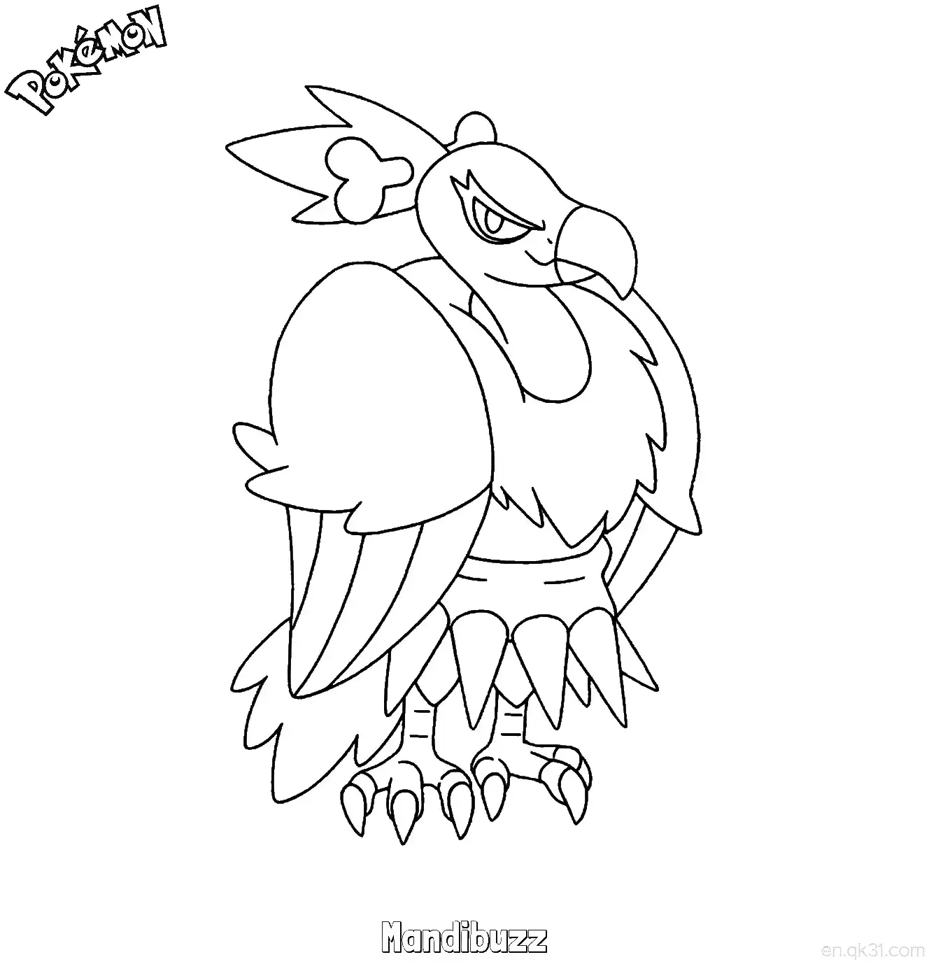 Mandibuzz Coloring Page - Free Printable Pokemon Coloring Sheets – Free Printable Coloring Page for Kids and Adults
