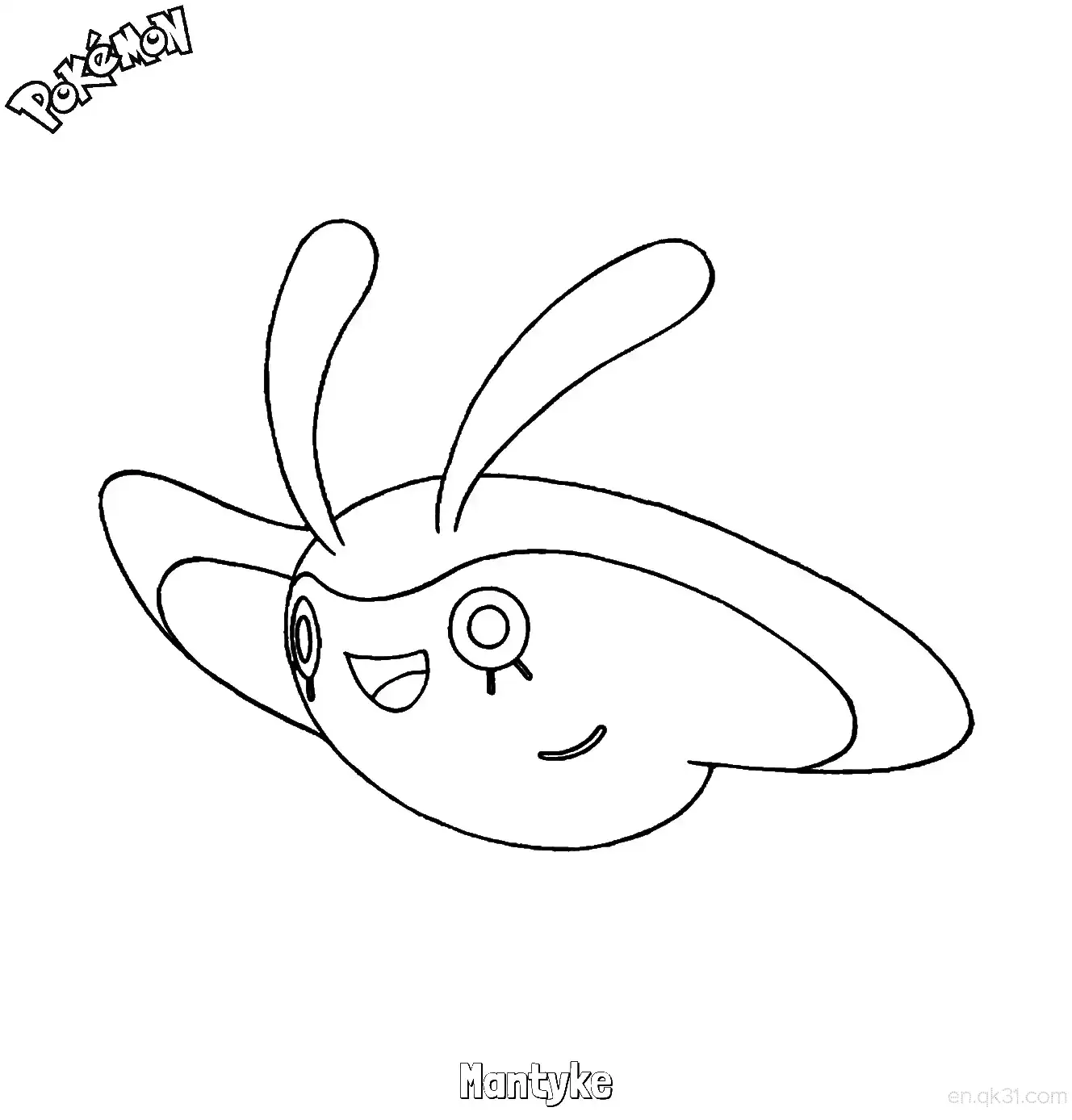Mantyke Coloring Page - Free Printable Pokemon Coloring Sheets – Free Printable Coloring Page for Kids and Adults