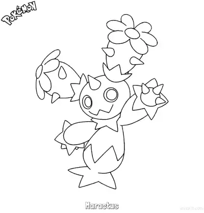 Free printable Maractus Coloring Page - Free Printable Pokemon Coloring Sheets coloring page