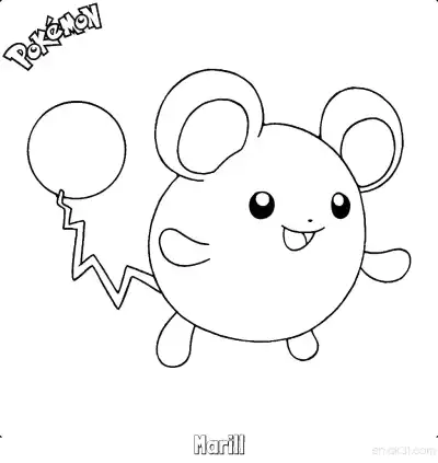 Free printable Marill Coloring Page - Free Printable Pokemon Coloring Sheets coloring page