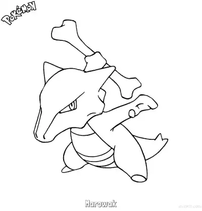 Free printable Marowak Coloring Page - Free Printable Pokemon Coloring Sheets coloring page