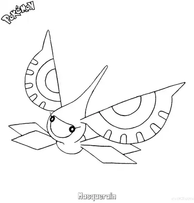 Free printable Masquerain Coloring Page - Free Printable Pokemon Coloring Sheets coloring page