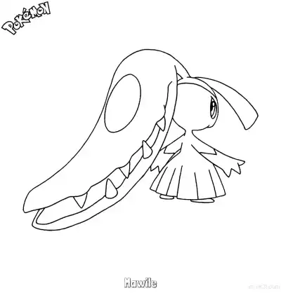 Free printable Mawile Coloring Page - Free Printable Pokemon Coloring Sheets coloring page