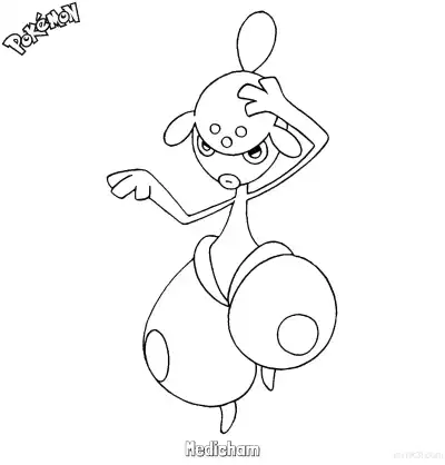 Free printable Medicham Coloring Page - Free Printable Pokemon Coloring Sheets coloring page