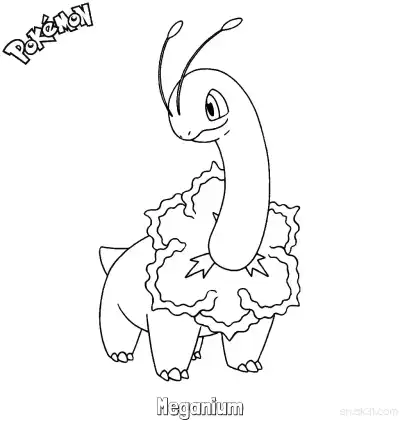 Free printable Meganium Coloring Page - Free Printable Pokemon Coloring Sheets coloring page