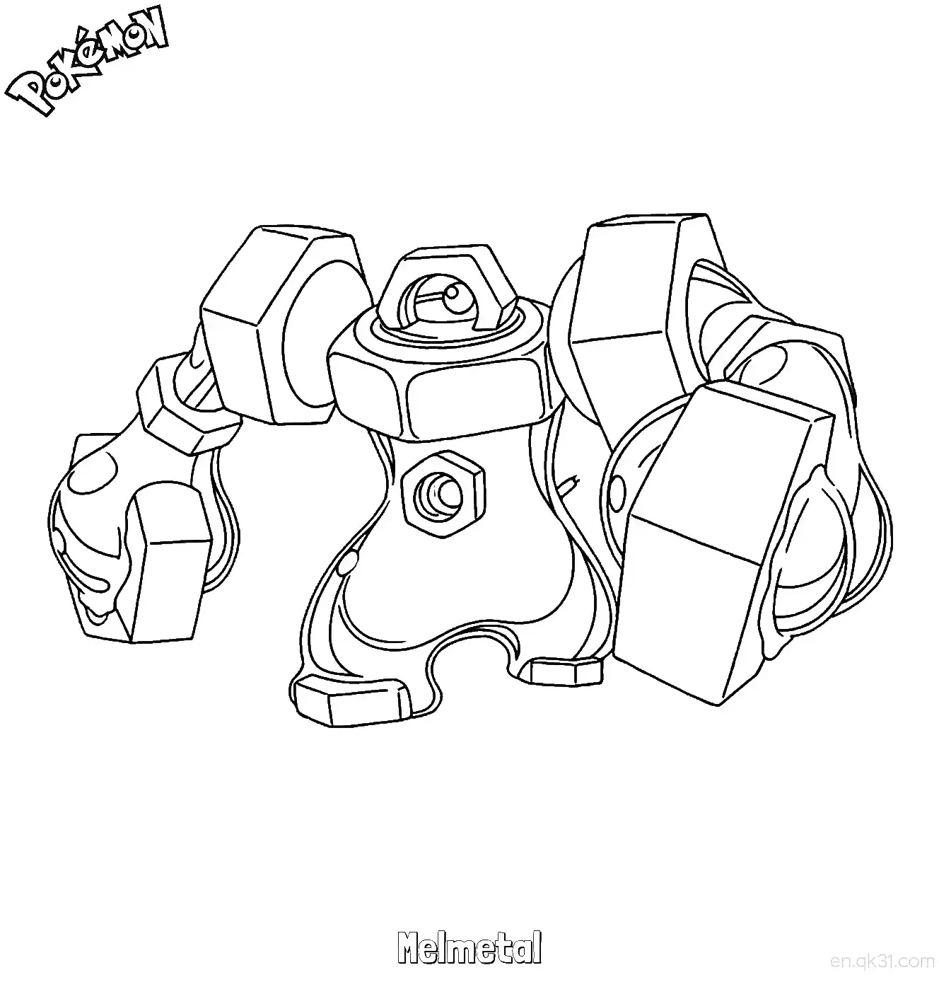 Melmetal Coloring Page - Free Printable Pokemon Coloring Sheets – Free Printable Coloring Page for Kids and Adults