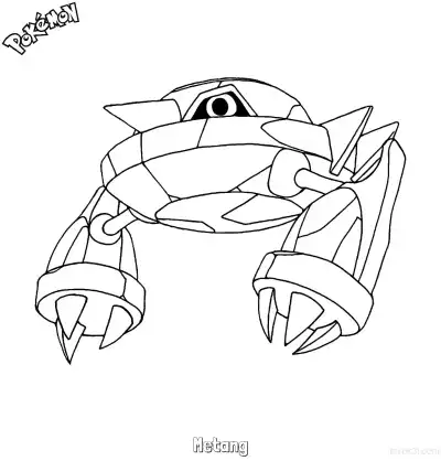 Free printable Metang Coloring Page - Free Printable Pokemon Coloring Sheets coloring page