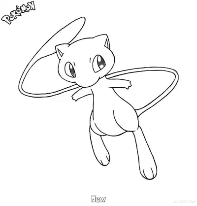 Free printable Mew Coloring Page - Free Printable Pokemon Coloring Sheets coloring page