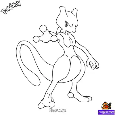 Free printable Mewtwo Coloring Page - Free Printable Pokemon Coloring Sheets coloring page