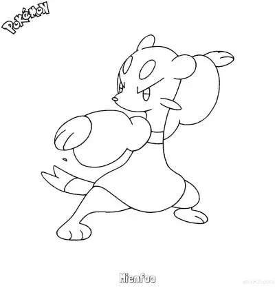 Free printable Mienfoo Coloring Page - Free Printable Pokemon Coloring Sheets coloring page