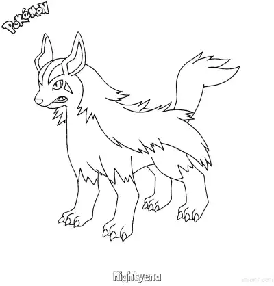 Free printable Mightyena Coloring Page - Free Printable Pokemon Coloring Sheets coloring page