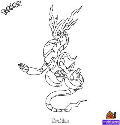Free printable Miraidon Coloring Page - Free Printable Pokemon Coloring Sheets coloring page