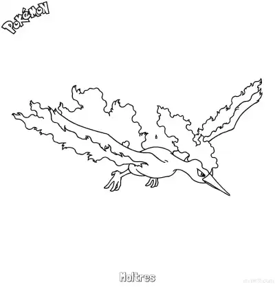 Free printable Moltres Coloring Page - Free Printable Pokemon Coloring Sheets coloring page