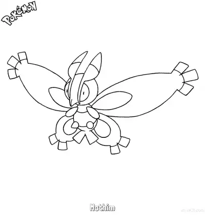Free printable Mothim Coloring Page - Free Printable Pokemon Coloring Sheets coloring page