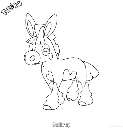 Free printable Mudbray Coloring Page - Free Printable Pokemon Coloring Sheets coloring page