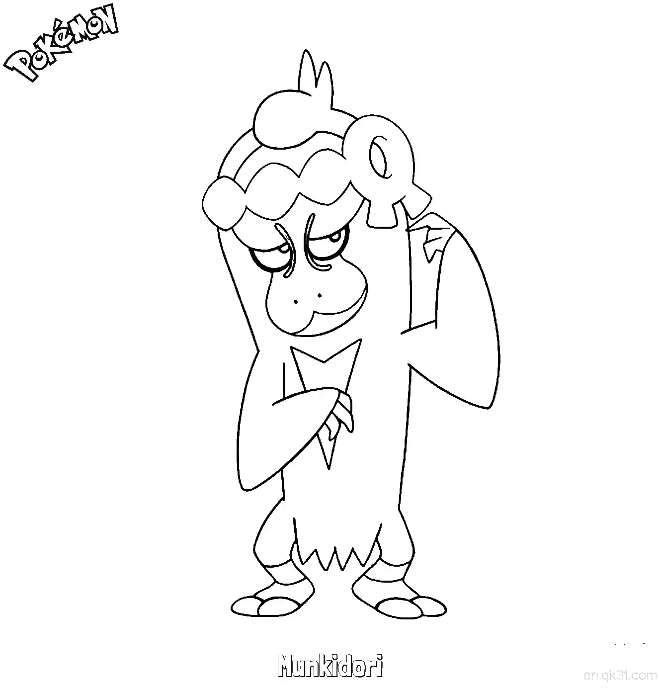 Munkidori Coloring Page - Free Printable Pokemon Coloring Sheets – Free Printable Coloring Page for Kids and Adults