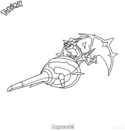 Free printable Naganadel Coloring Page - Free Printable Pokemon Coloring Sheets coloring page