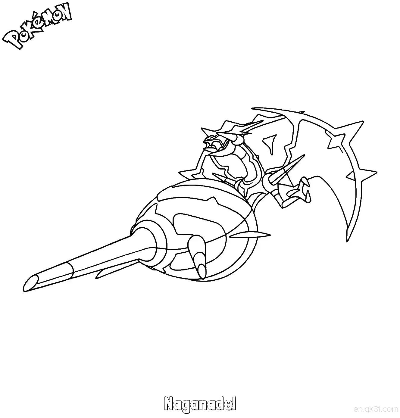 Naganadel Coloring Page - Free Printable Pokemon Coloring Sheets – Free Printable Coloring Page for Kids and Adults