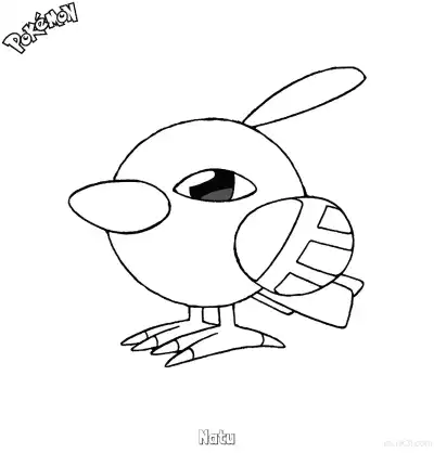 Free printable Natu Coloring Page - Free Printable Pokemon Coloring Sheets coloring page