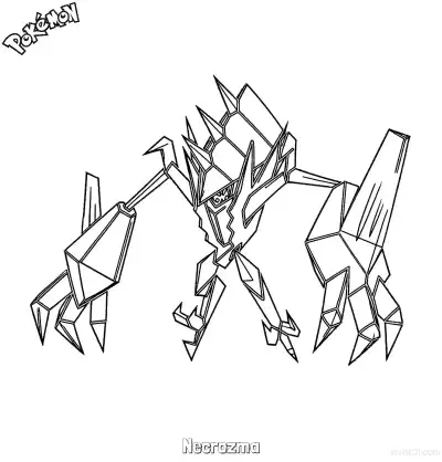 Free printable Necrozma Coloring Page - Free Printable Pokemon Coloring Sheets coloring page