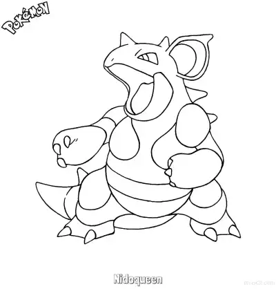 Free printable Nidoqueen Coloring Page - Free Printable Pokemon Coloring Sheets coloring page