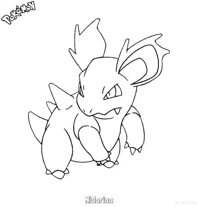 Free printable Nidorina Coloring Page - Free Printable Pokemon Coloring Sheets coloring page