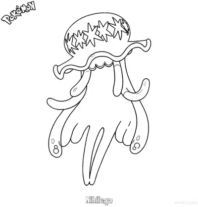 Free printable Nihilego Coloring Page - Free Printable Pokemon Coloring Sheets coloring page