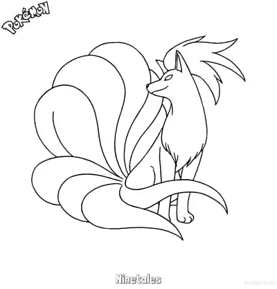 Free printable Ninetales Coloring Page - Free Printable Pokemon Coloring Sheets coloring page