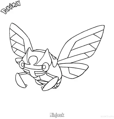 Free printable Ninjask Coloring Page - Free Printable Pokemon Coloring Sheets coloring page