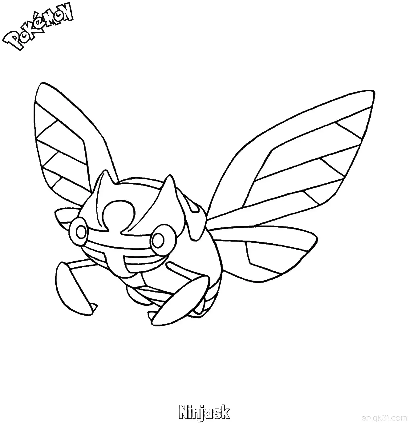Ninjask Coloring Page - Free Printable Pokemon Coloring Sheets – Free Printable Coloring Page for Kids and Adults