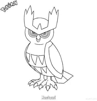 Free printable Noctowl Coloring Page - Free Printable Pokemon Coloring Sheets coloring page