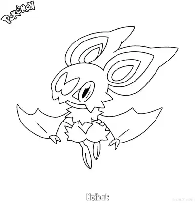 Free printable Noibat Coloring Page - Free Printable Pokemon Coloring Sheets coloring page