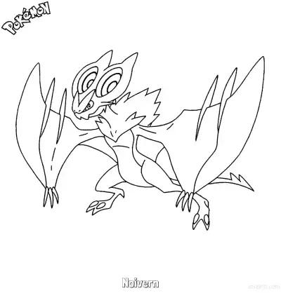 Free printable Noivern Coloring Page - Free Printable Pokemon Coloring Sheets coloring page