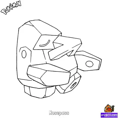 Free printable Nosepass Coloring Page - Free Printable Pokemon Coloring Sheets coloring page