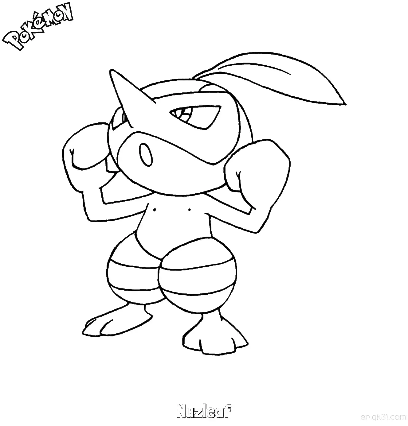 Nuzleaf Coloring Page - Free Printable Pokemon Coloring Sheets – Free Printable Coloring Page for Kids and Adults