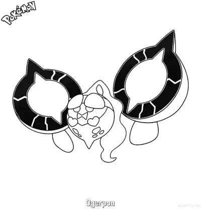 Free printable Ogerpon Coloring Page - Free Printable Pokemon Coloring Sheets coloring page