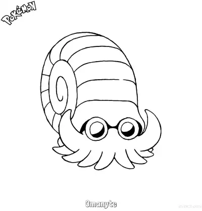 Free printable Omanyte Coloring Page - Free Printable Pokemon Coloring Sheets coloring page