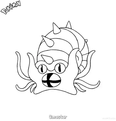 Free printable Omastar Coloring Page - Free Printable Pokemon Coloring Sheets coloring page