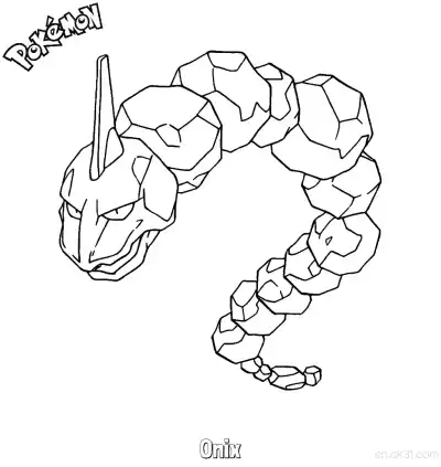 Free printable Onix Coloring Page - Free Printable Pokemon Coloring Sheets coloring page