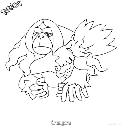 Free printable Oranguru Coloring Page - Free Printable Pokemon Coloring Sheets coloring page