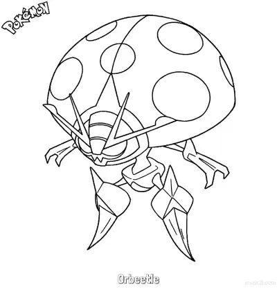 Free printable Orbeetle2 Coloring Page - Free Printable Pokemon Coloring Sheets coloring page