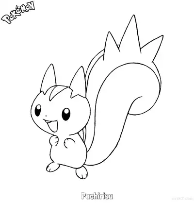 Free printable Pachirisu Coloring Page - Free Printable Pokemon Coloring Sheets coloring page