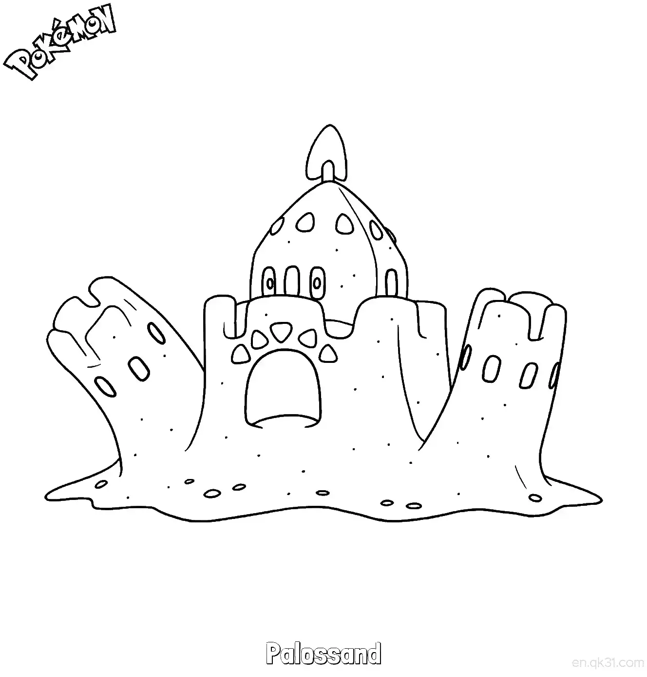 Palossand Coloring Page - Free Printable Pokemon Coloring Sheets – Free Printable Coloring Page for Kids and Adults