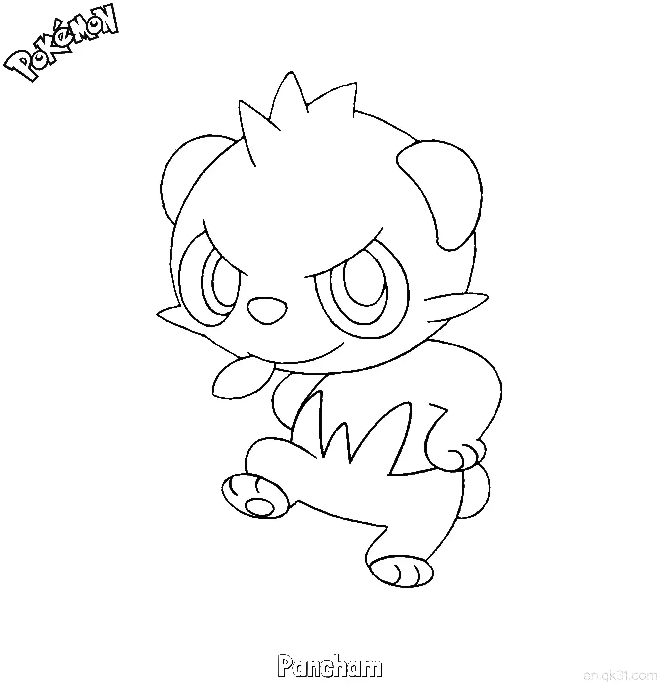 Pancham Coloring Page - Free Printable Pokemon Coloring Sheets – Free Printable Coloring Page for Kids and Adults