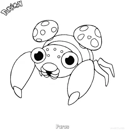 Free printable Paras Coloring Page - Free Printable Pokemon Coloring Sheets coloring page