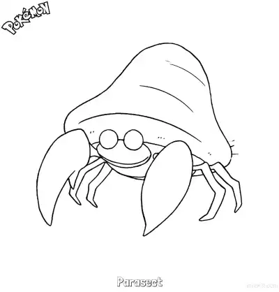 Free printable Parasect Coloring Page - Free Printable Pokemon Coloring Sheets coloring page