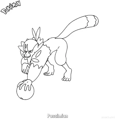 Free printable Passimian Coloring Page - Free Printable Pokemon Coloring Sheets coloring page