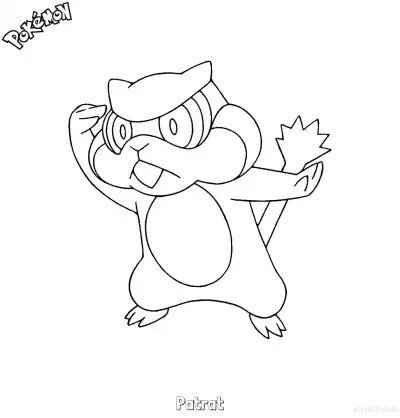 Free printable Patrat Coloring Page - Free Printable Pokemon Coloring Sheets coloring page