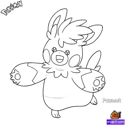 Free printable Pawmot Coloring Page - Free Printable Pokemon Coloring Sheets coloring page