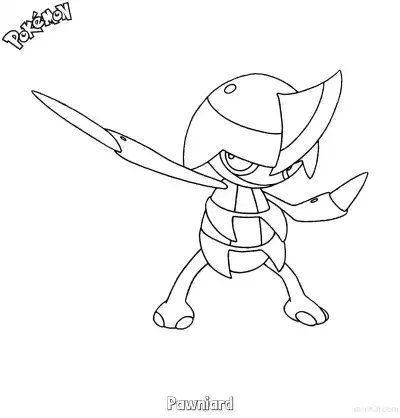 Free printable Pawniard Coloring Page - Free Printable Pokemon Coloring Sheets coloring page